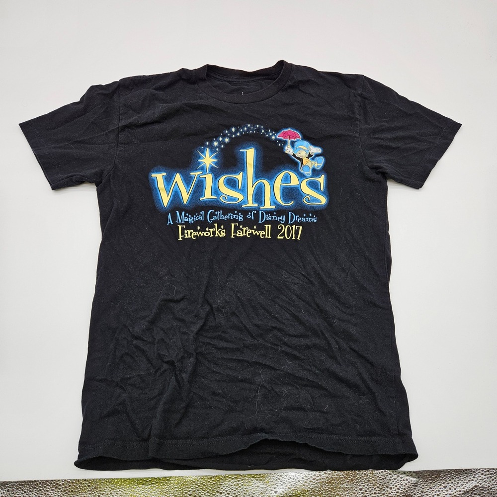Disney Parks Wishes Fireworks Farewell 2017 Black T Shirt‎ Size S